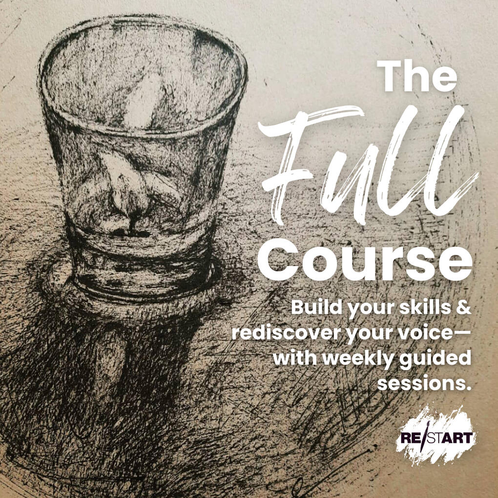 Poster for 4-week Full Course: Rediscover your voice through weekly guided sessions.